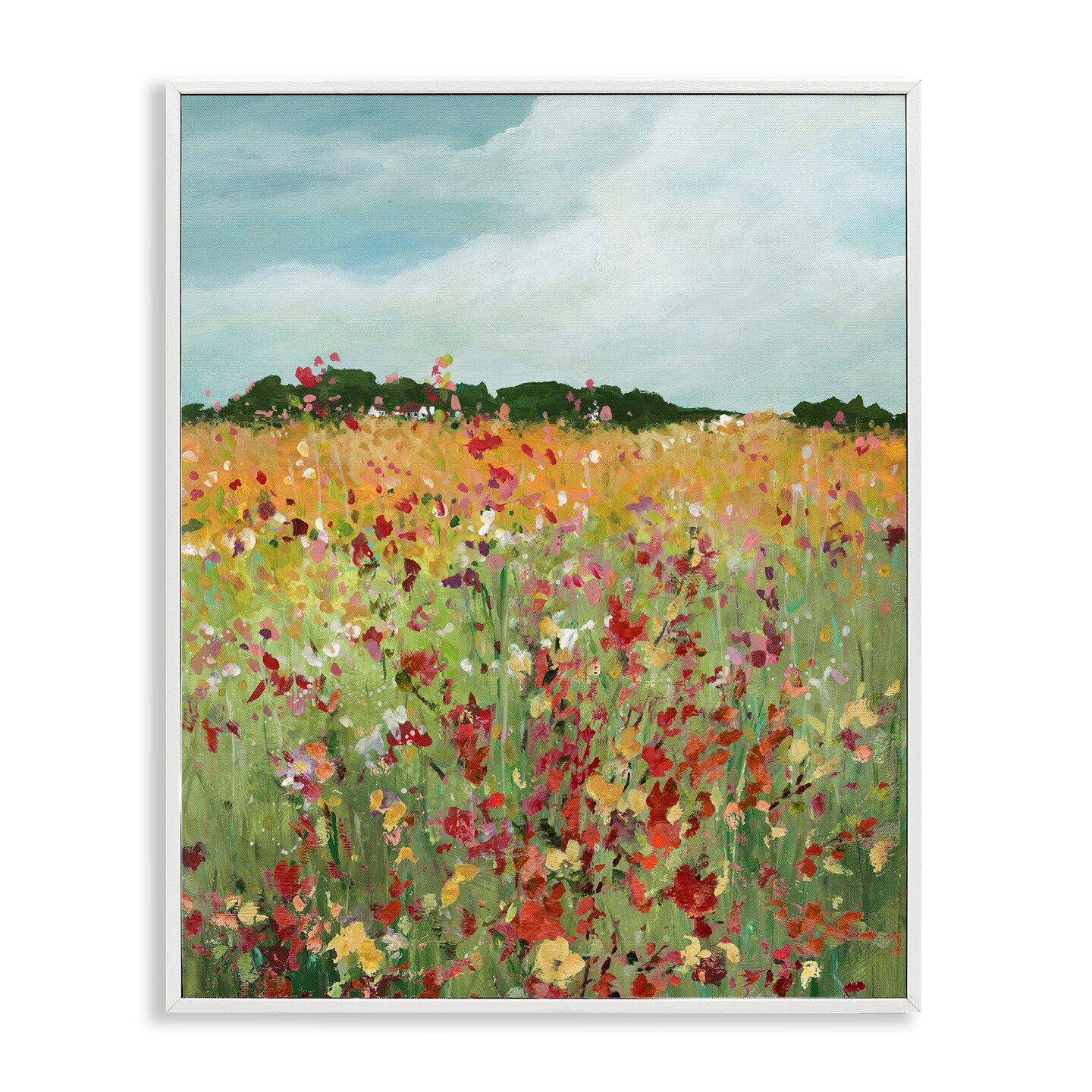 Stupell Industries Vivid Meadow Abstraction Framed Giclee By Carol Robinson