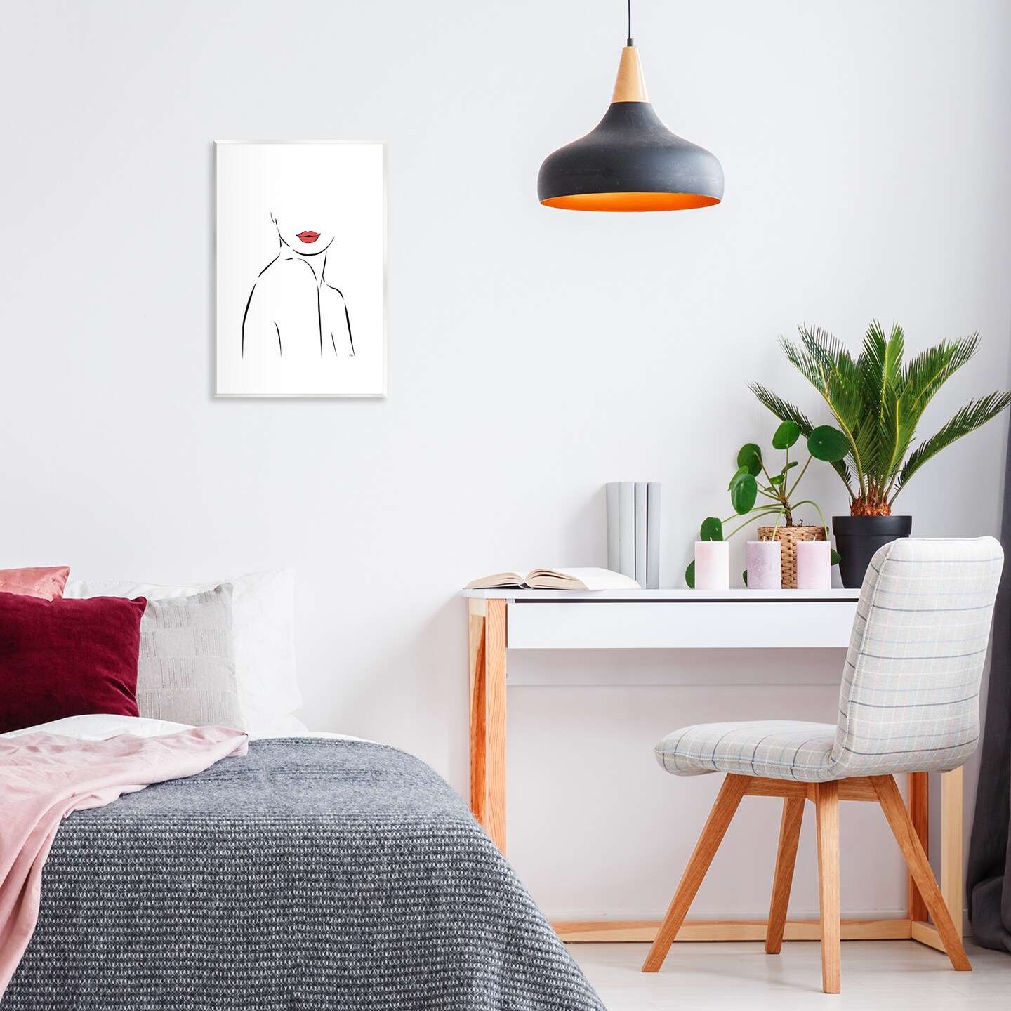 Stupell Industries Feminine Line Torso Drawing Wall Plaque By Martina Pavlova