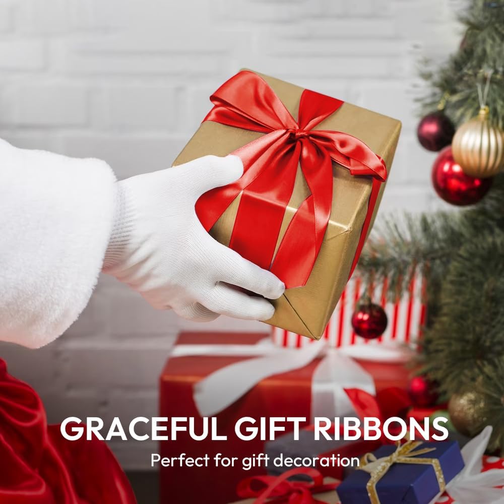 5/8&#x22; Width x 100 Yards Satin Red Ribbon