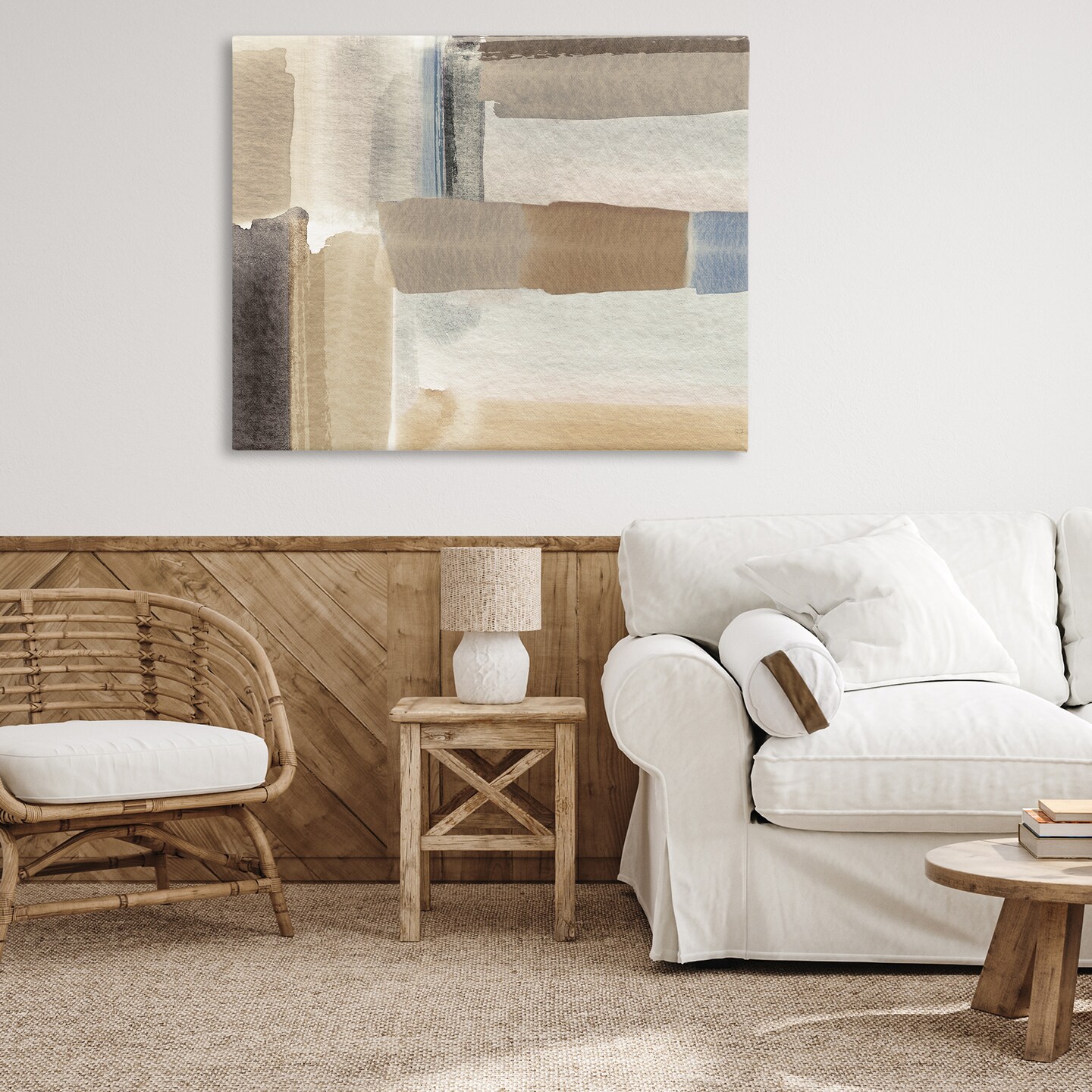 Stupell Industries Soft Brushed Neutral Pattern Canvas By Susan Jill