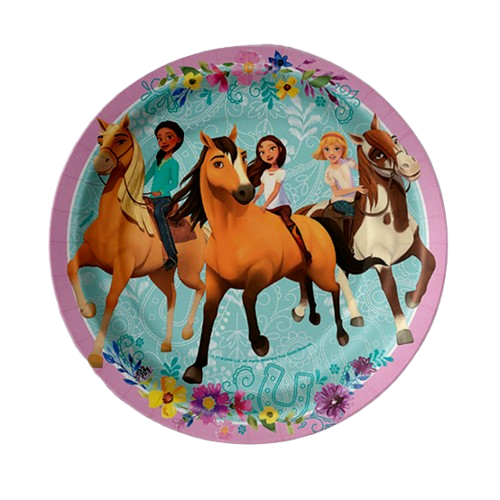 DreamWorks Spirit Riding Free Paper Dessert Plates 8 Count Party Tableware