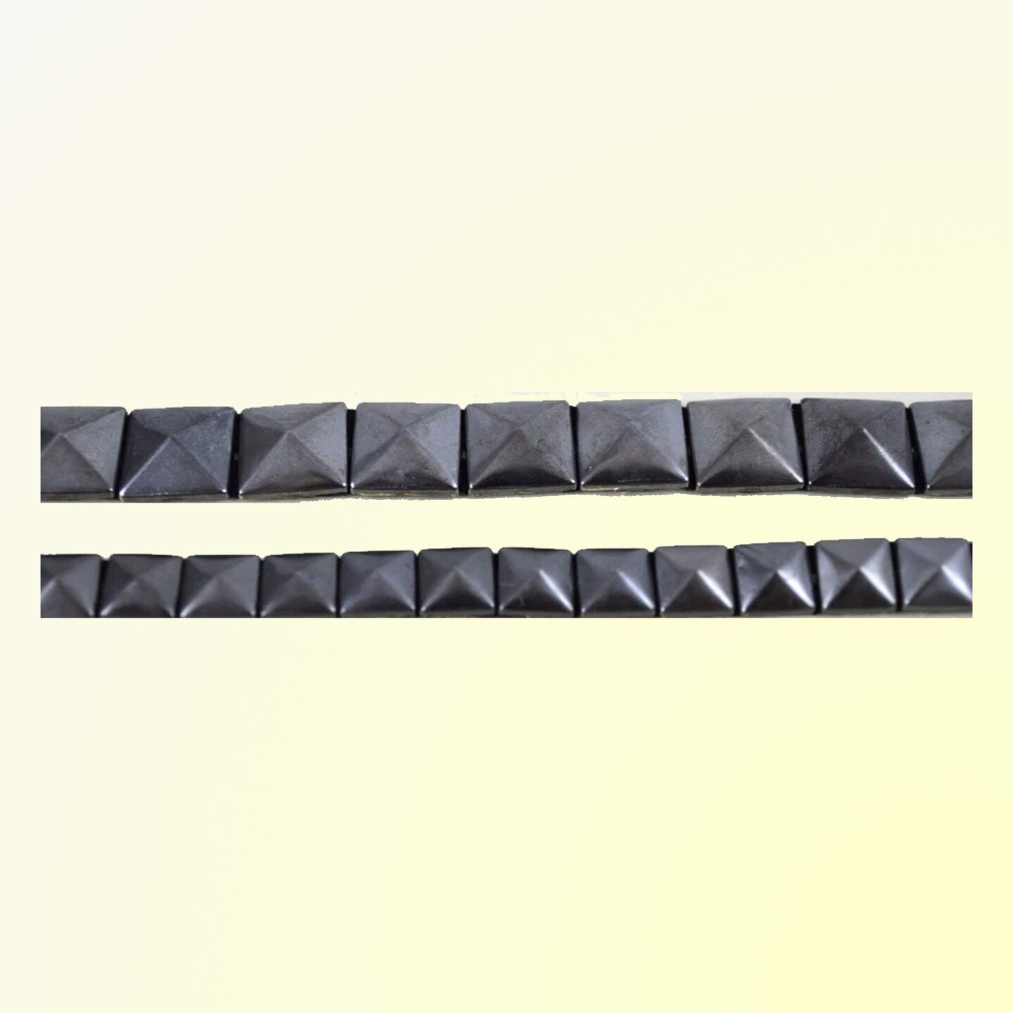 1 Yard Gunmetal Stud Iron On Trim 1/2 Inch Edgy Metallic Strip