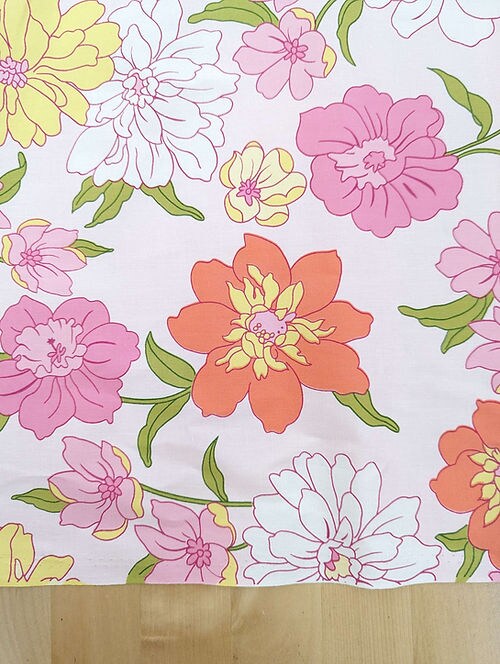 1 Yard Multicolor Blooming Garden Cotton Fabric Floral Stretch Print, 44/45&#x2033; Wide for Sewing &#x26; Crafts