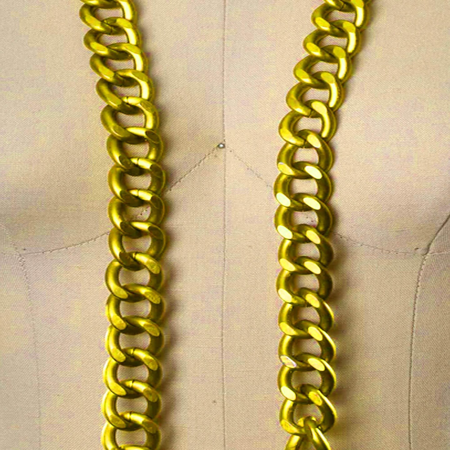 1 Yard 20mm Sleek Gold Heavy Duty Fashion Aluminum Metal Chain Trim for Jewelry Costume and Bag Straps