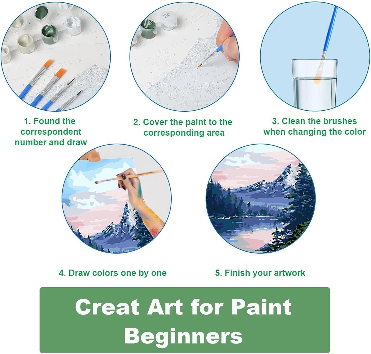 Paint by Numbers Kit for Adults Framed Canvas