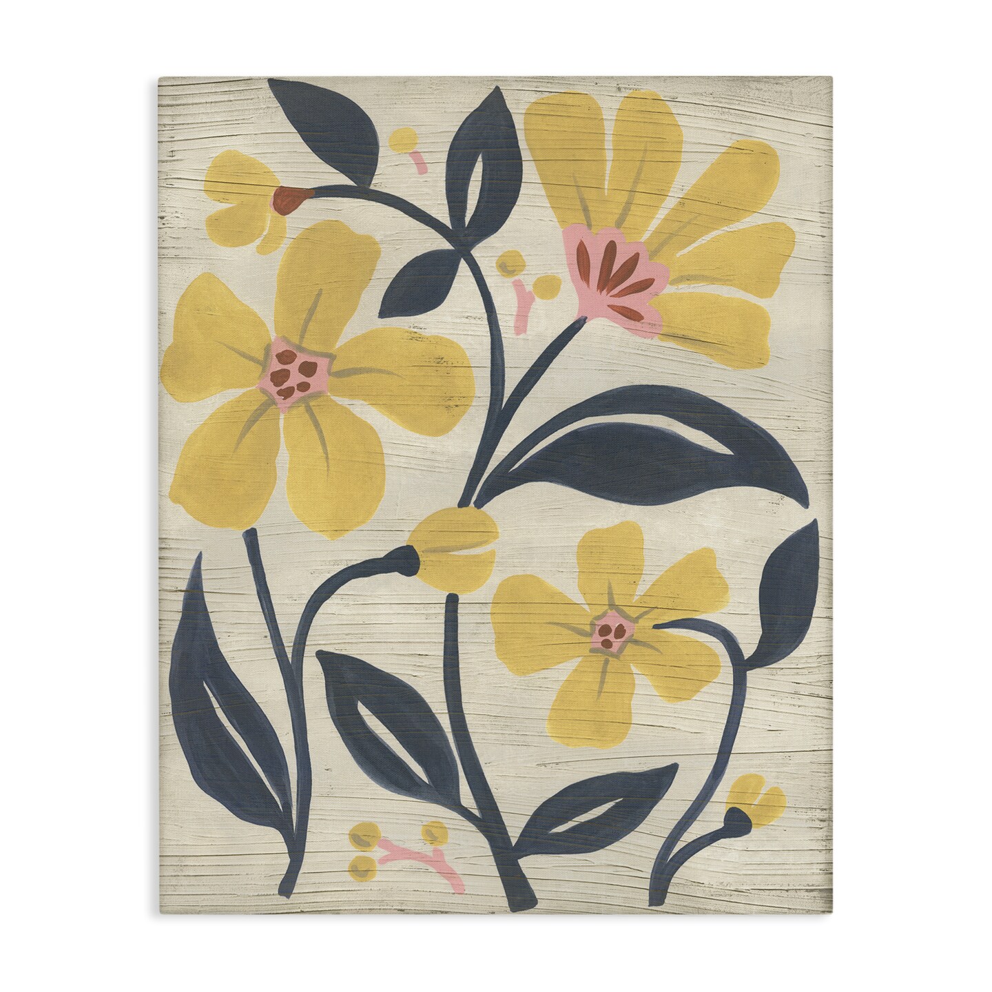 Stupell Industries Curved Bungalow Flowers Canvas By June Erica Vess