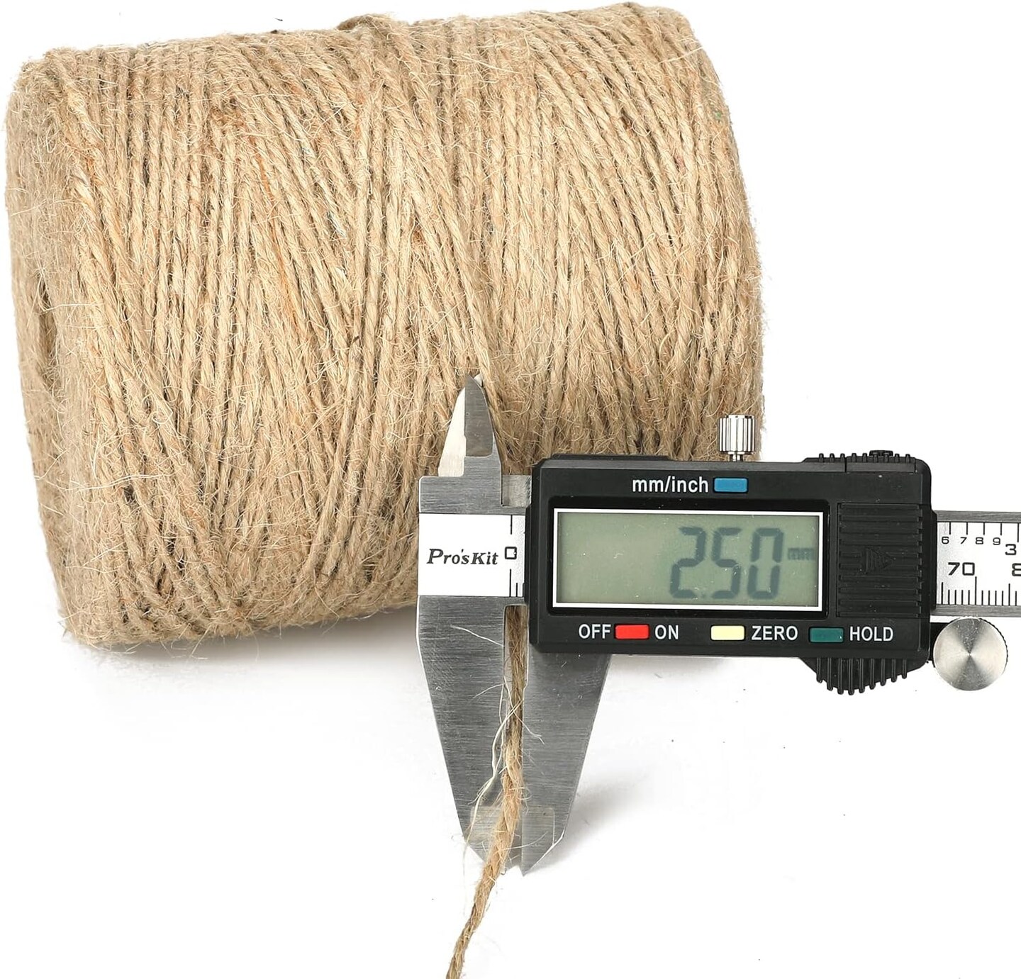 Natural Jute Twine - 820 Feet, Arts & Crafts, Christmas, Durable Packing String, Brown