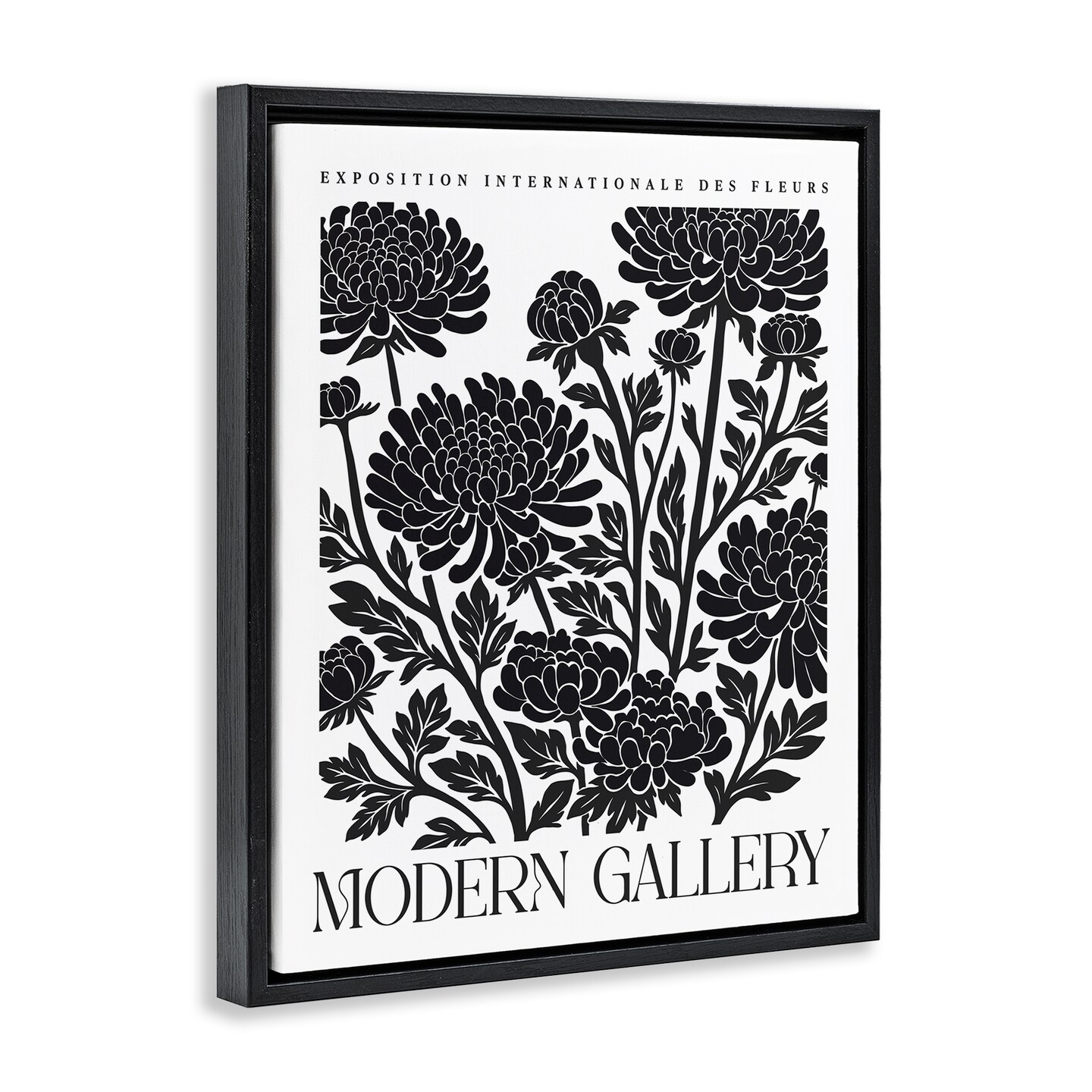 Stupell Industries Modern Chrysanthemum Blooms Floating Frame By Lettered and Lined