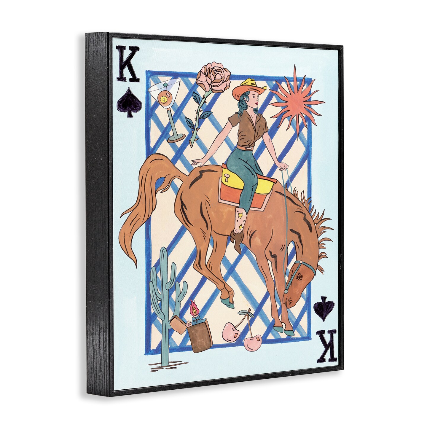 Stupell Industries Glam Cowgirl with Trinkets Framed Giclee By Melissa Wang