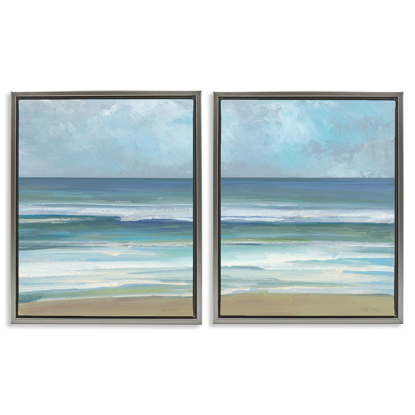 Stupell Industries Summer Shore Coastline 2pc Floating Frame Set By ...