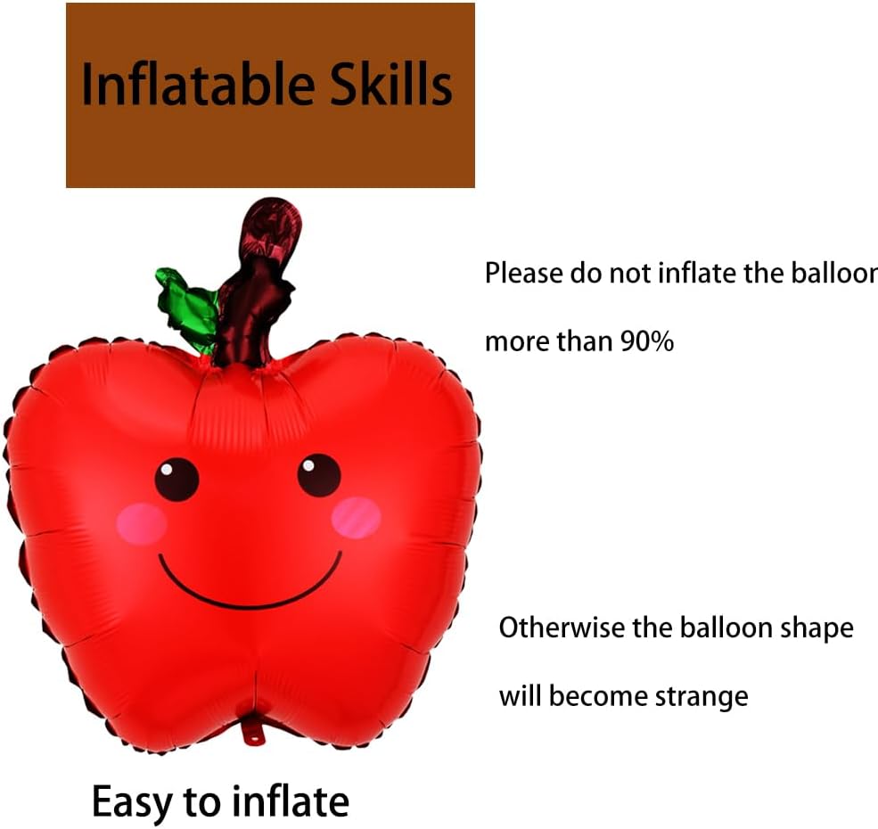 Apple Balloons Foil Fruity Balloons Party Decoration