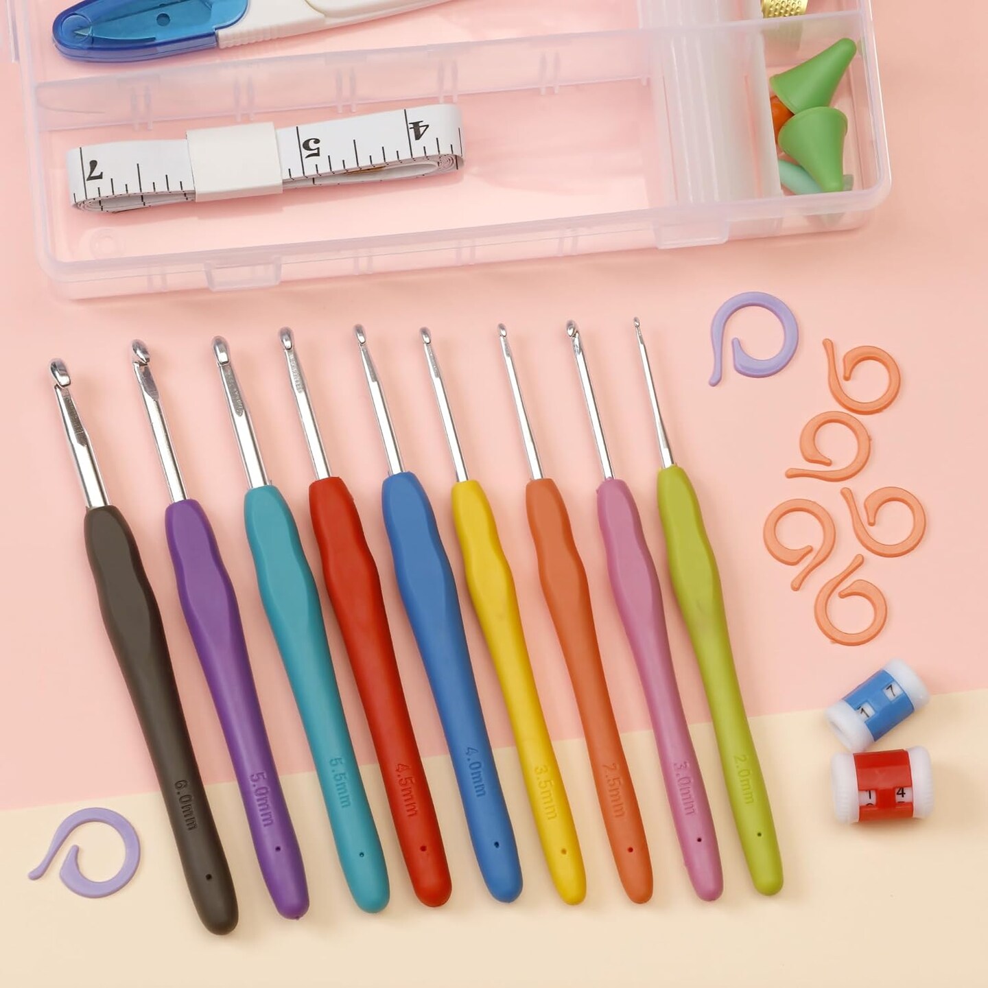 Crocheting Set with Crochet Hooks