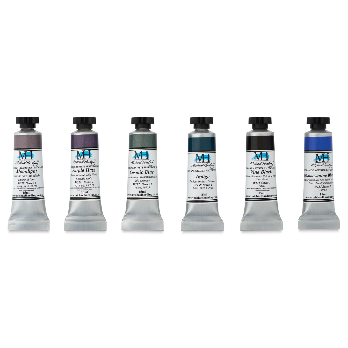 Michael Harding Artists Watercolors - Set of 6, Nocturne, 15 ml