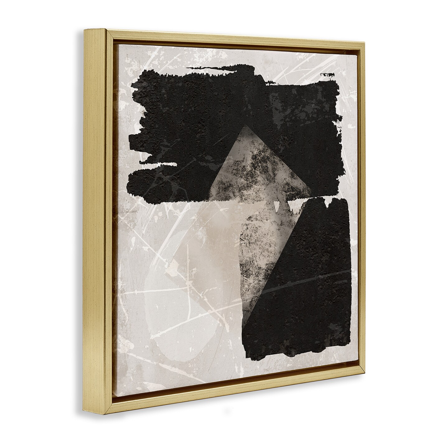 Stupell Industries Two Black Abstract Shapes Floating Frame By Daniela Santiago