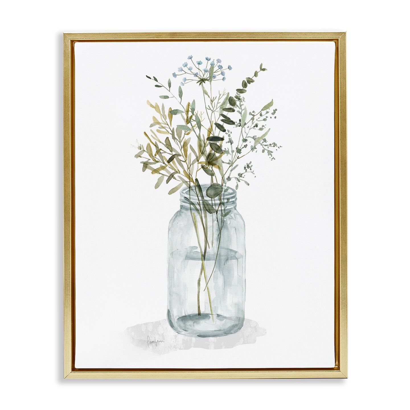 Stupell Industries Wild Country Herb Jar Floating Frame By Livi Finn