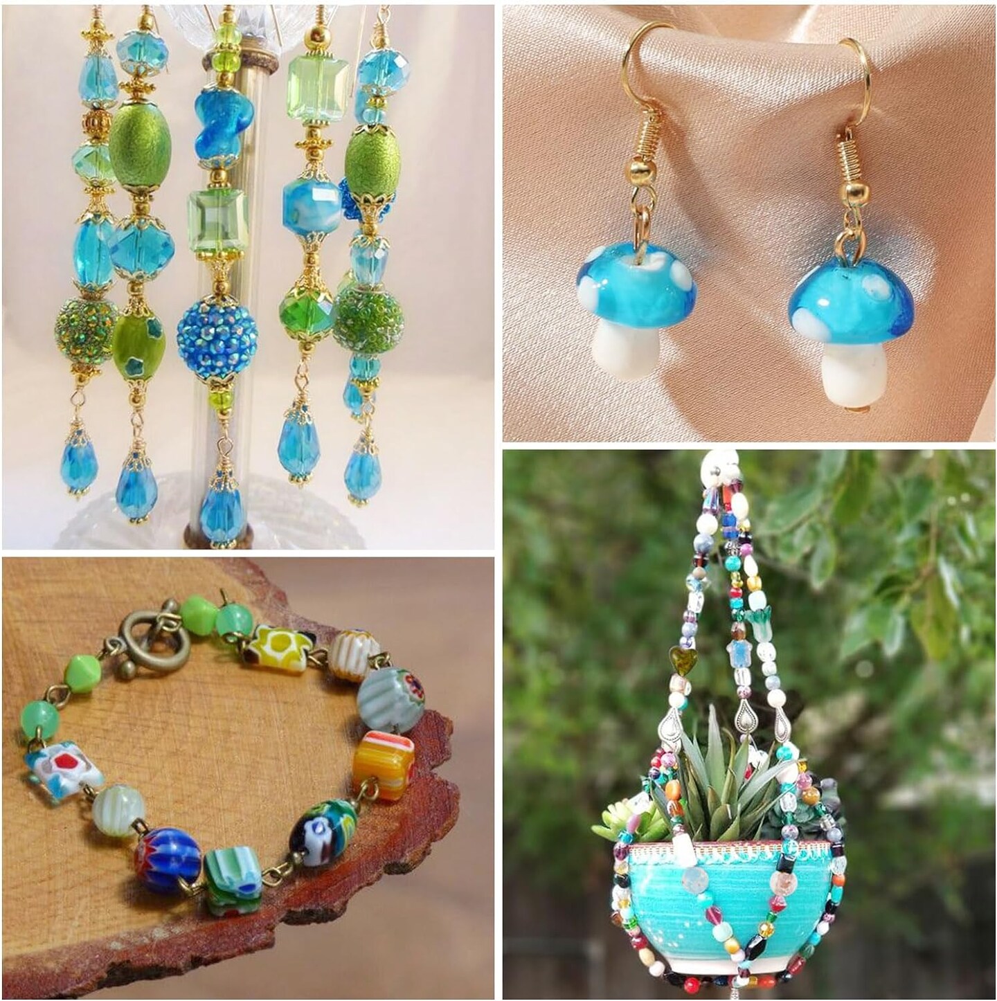 200 pcs Mixed Shapes &#x26; Colors Lampwork Glass Beads