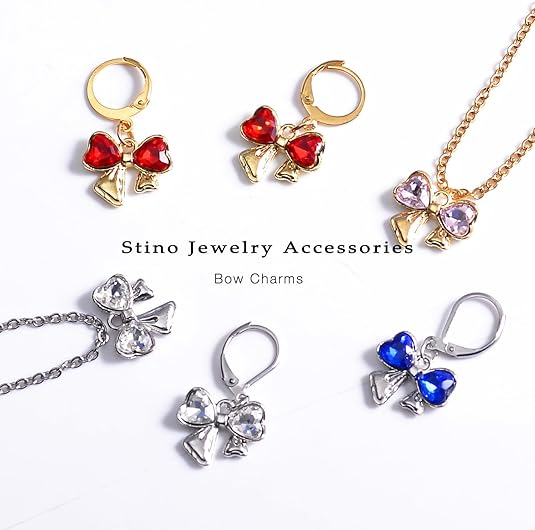 40Pcs Paired Crystal Pendants Charms for Jewelry Making Supplies