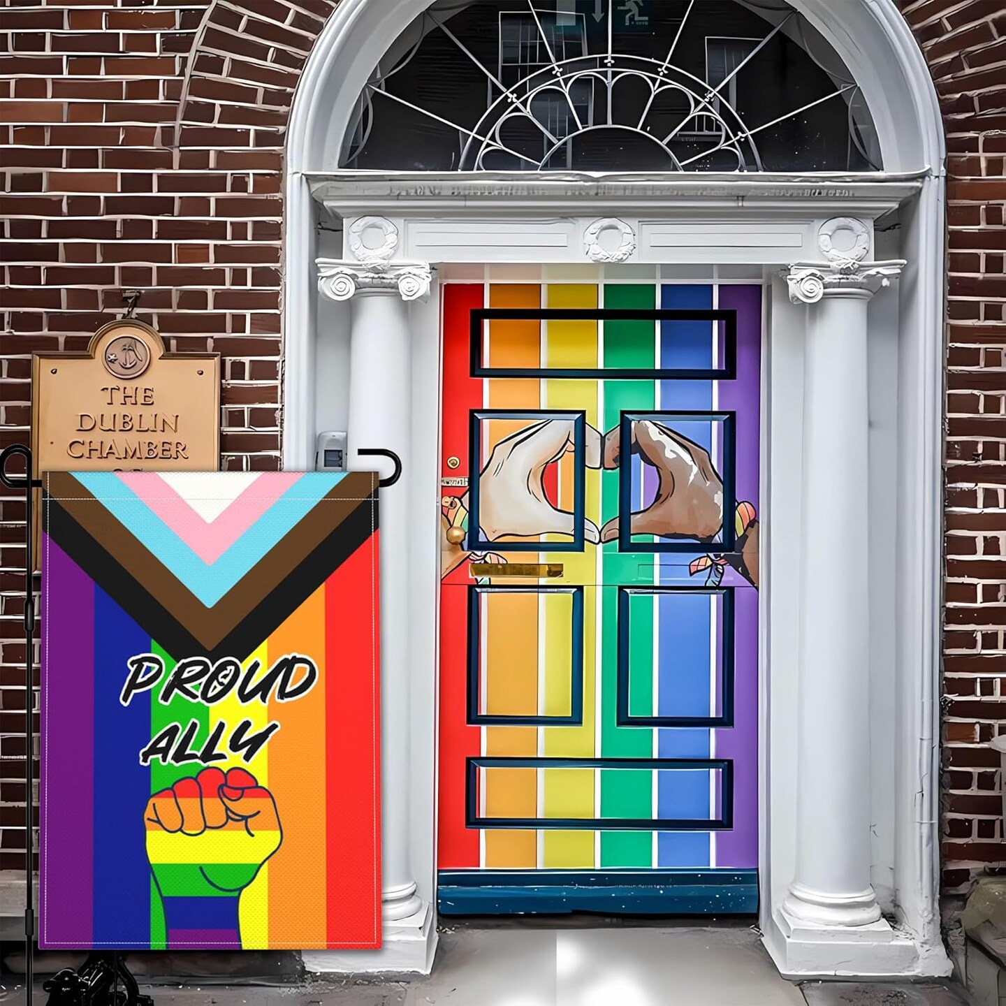 Pride Proud Ally Garden Flag Decor 12x18 Inch Double Sided