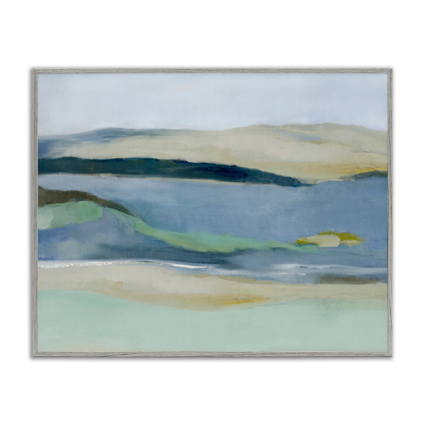 Stupell Industries Abstract Mountain with River Framed Giclee By Jacob Q