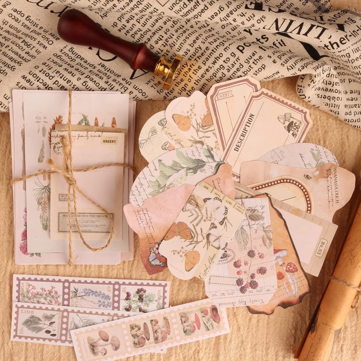 200Pcs Vintage Scrapbook Stickers