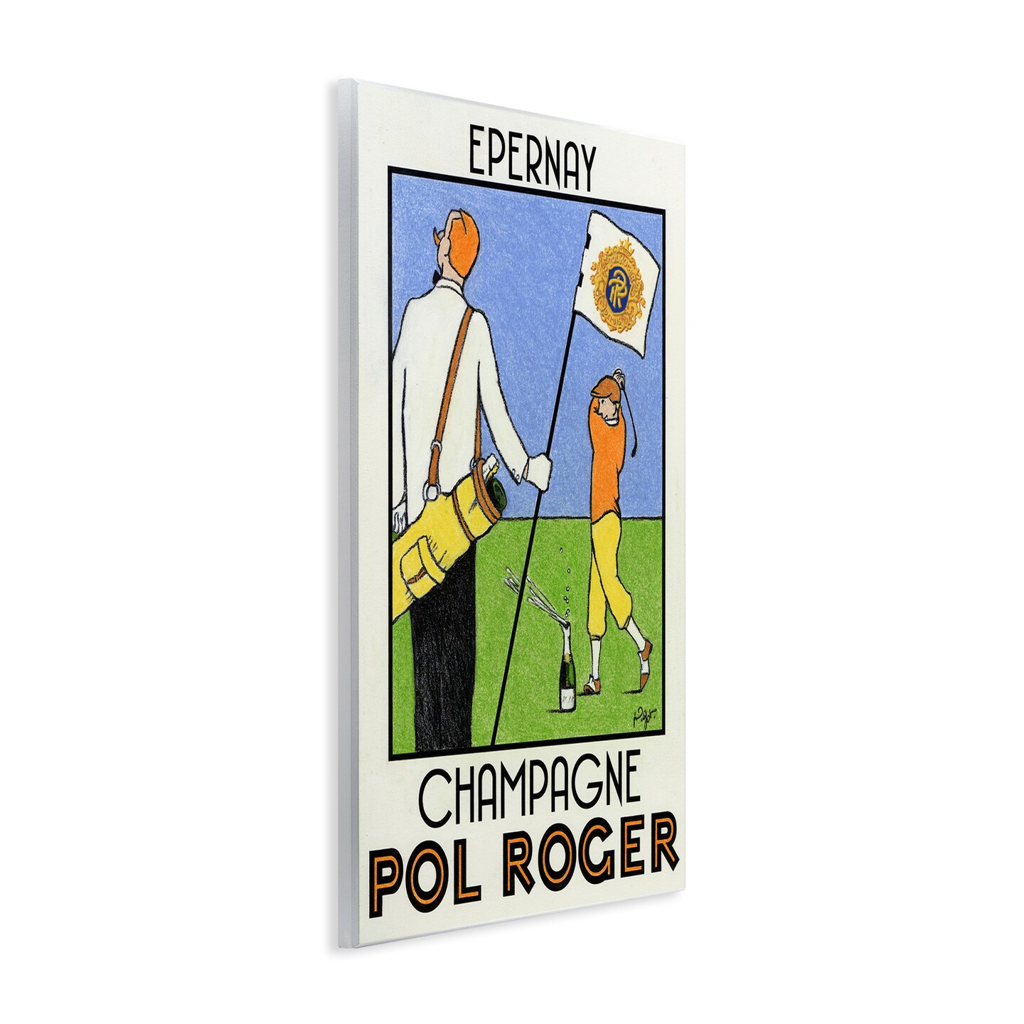 Stupell Industries Vintage Golfers Champagne Ad Wall Plaque By Jean-Pierre Got