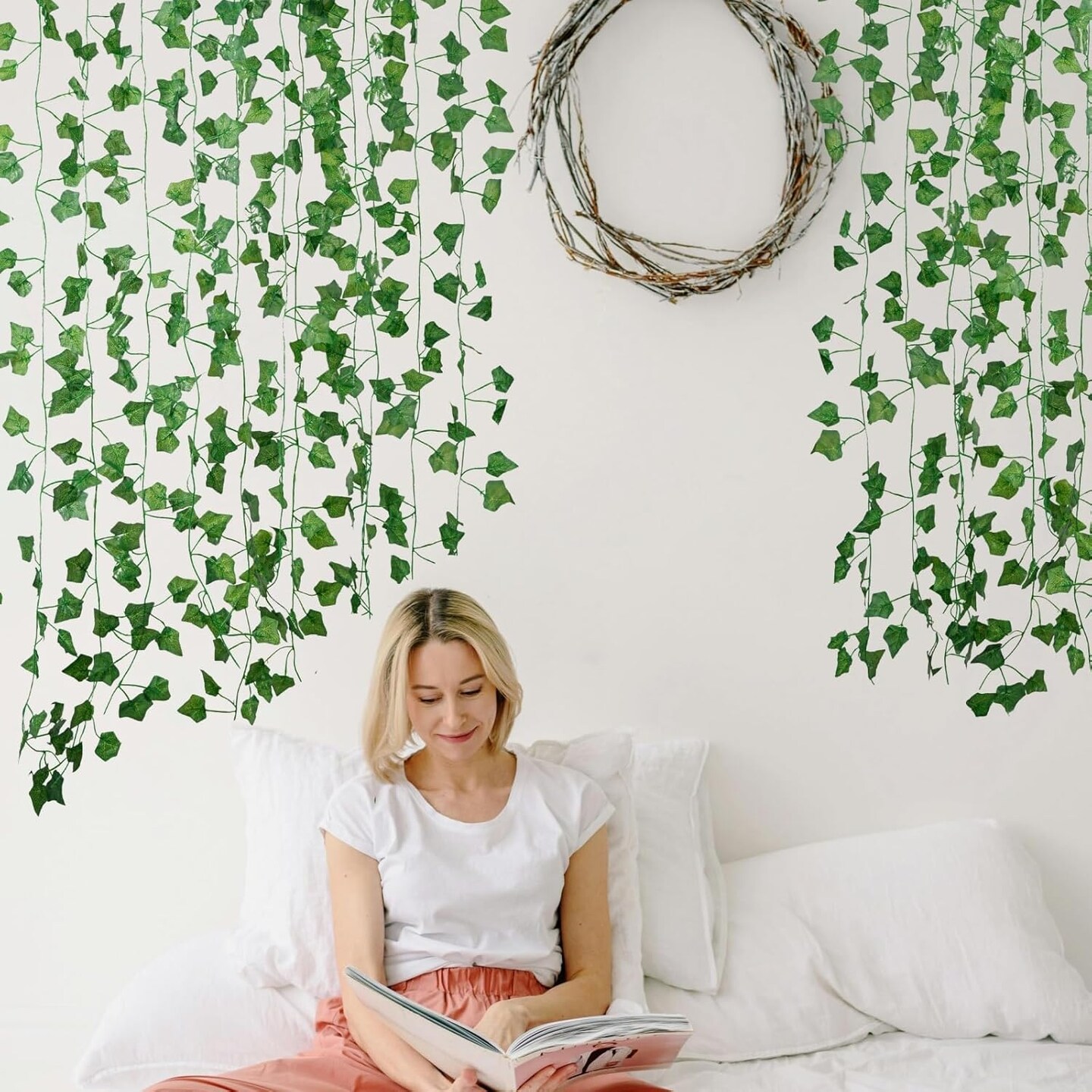 Fake Vines for Room Decor(24Pack168Ft) Aesthetic Artificial Plant Ivy Leaves