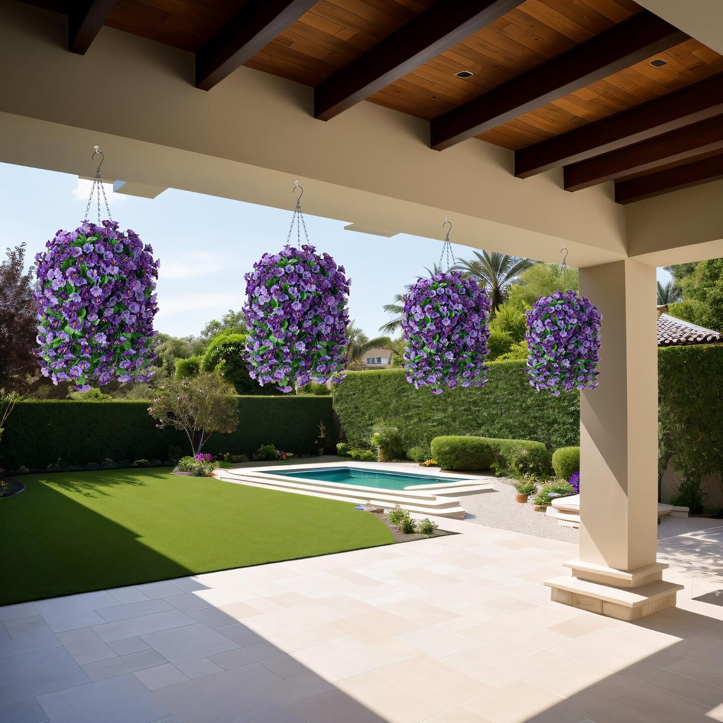 Artificial Fake Hanging Flowers Plants for Outdoor Spring Summer Decoration