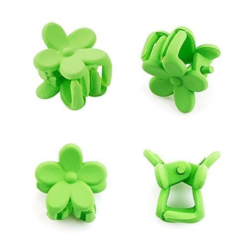 50 Pcs Colorful Mini Hair Claw Small Hair Clips Clamps Hair Accessories for Women Decorative Bun Tiny Hair Clips, Assorted Colors (Floral)