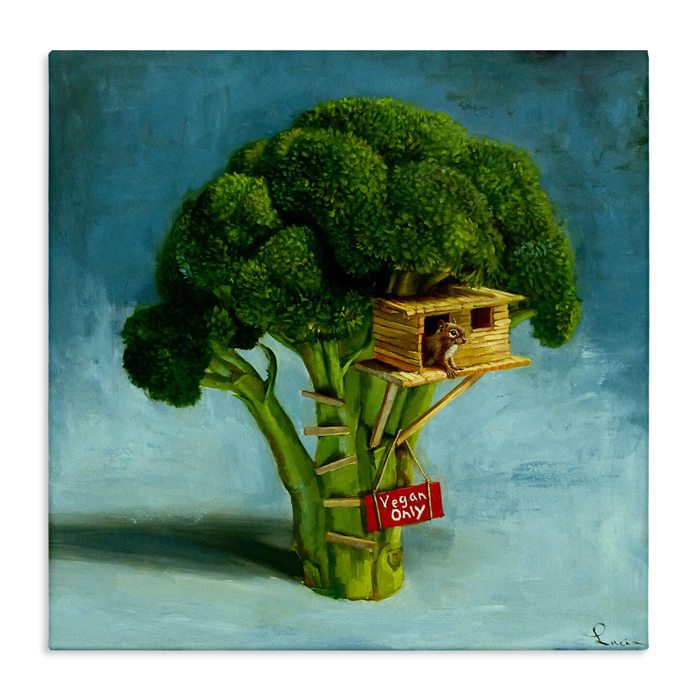 Stupell Industries Vegan Only Broccoli Treehouse Canvas By Lucia Heffernan