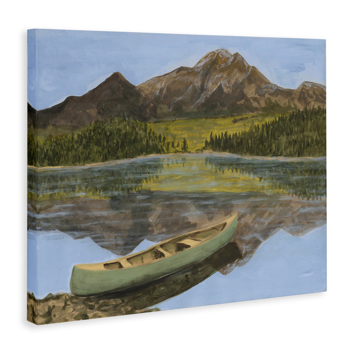 Stupell Industries Alpine Lake with Canoe Canvas By Michael Willett