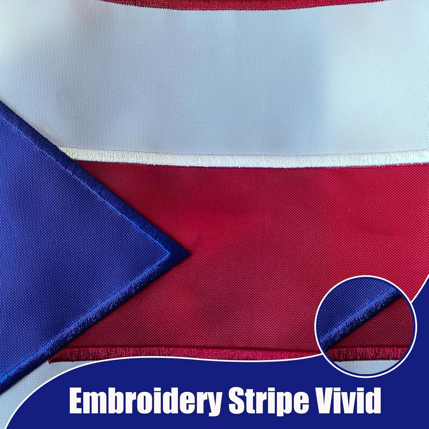 Embroidered Light Blue Puerto Rico Flag 12X18 Inch