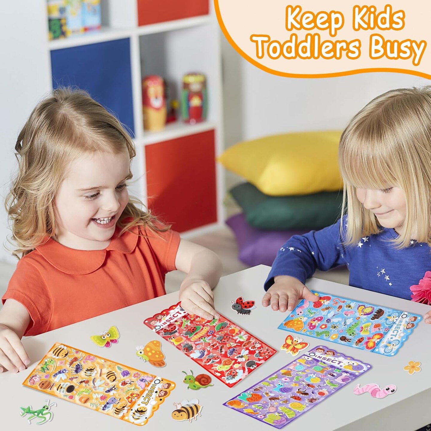 Insect Bug Puffy Stickers for Kids