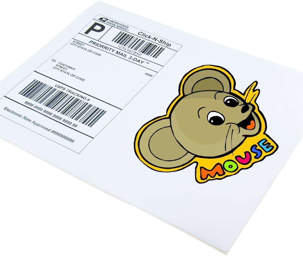 30 Printable White Sticker Paper Full Sheet Label