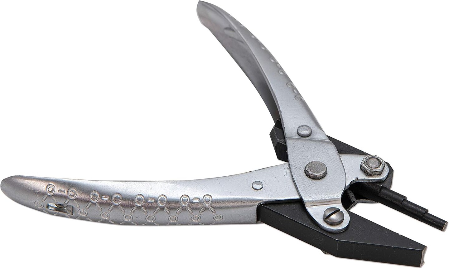 The Beadsmith Chain Nose Parallel Pliers with Spring, Flat Grip for Jewelry Making, Wirework & Repair