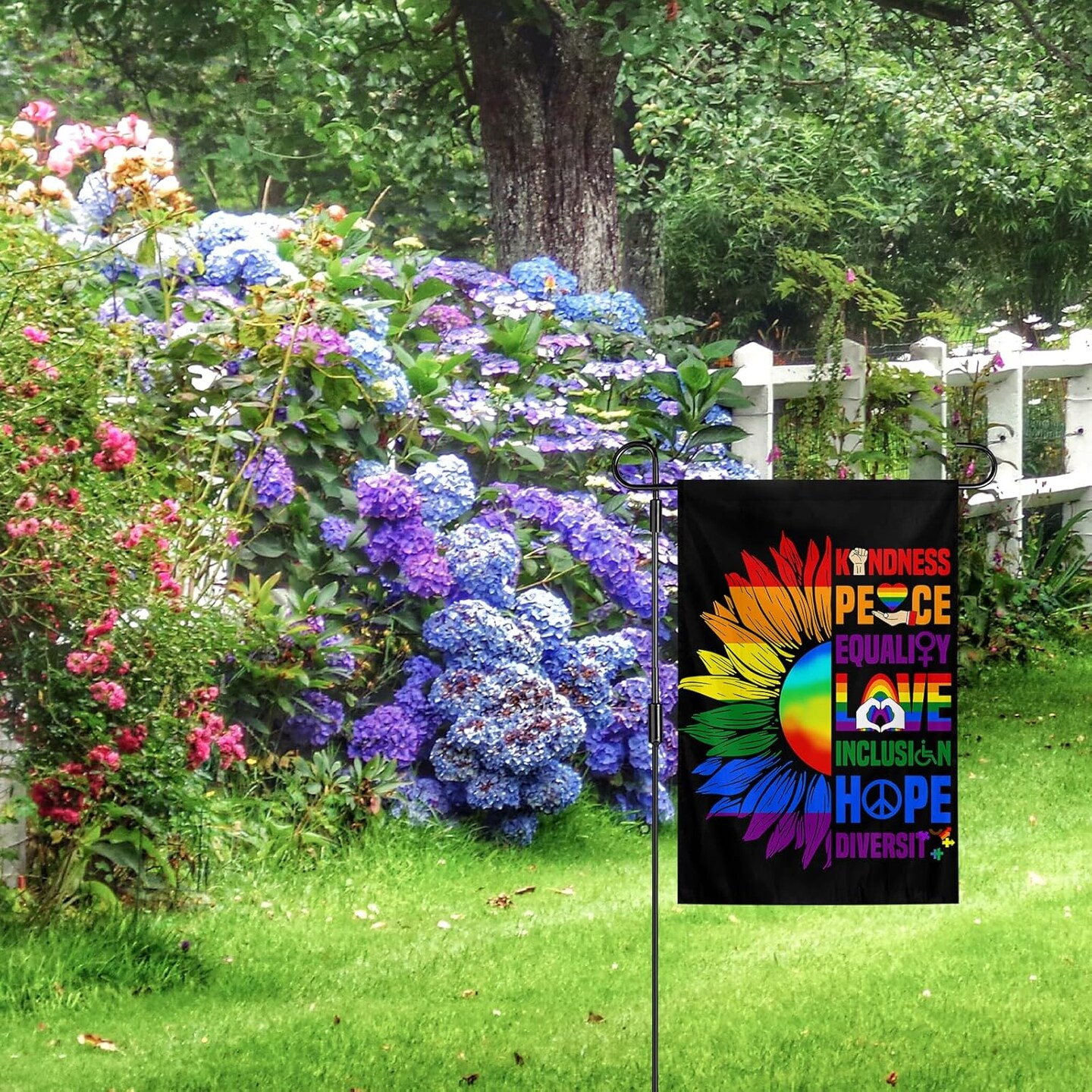 Sunflower Pride Flag 12x18 Inch Double Sided Rainbow Flag