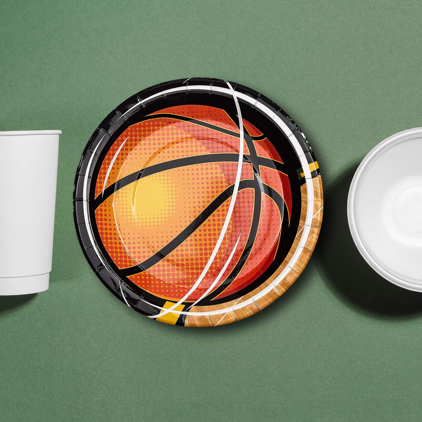 8 Count Basketball Paper Plates 9 1/4 Inch Sports Party Supplies
