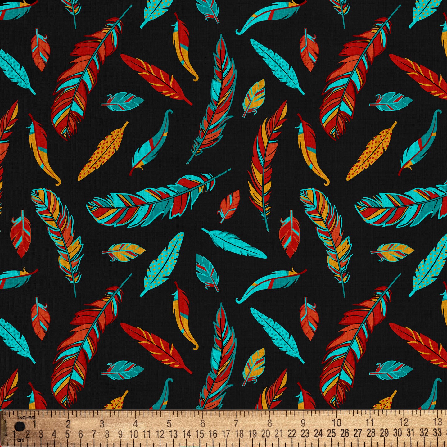 DAVID TEXTILES WHIMSY FEATHERS COTTON 1 YD CUT