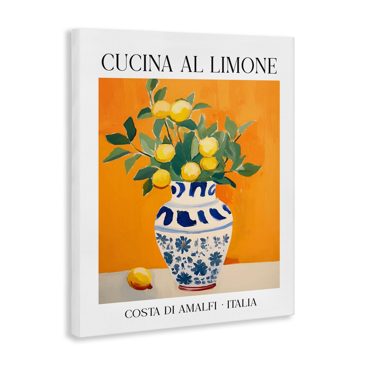 Stupell Industries Lemon Branches in Italian Vase Canvas By Lettered and Lined