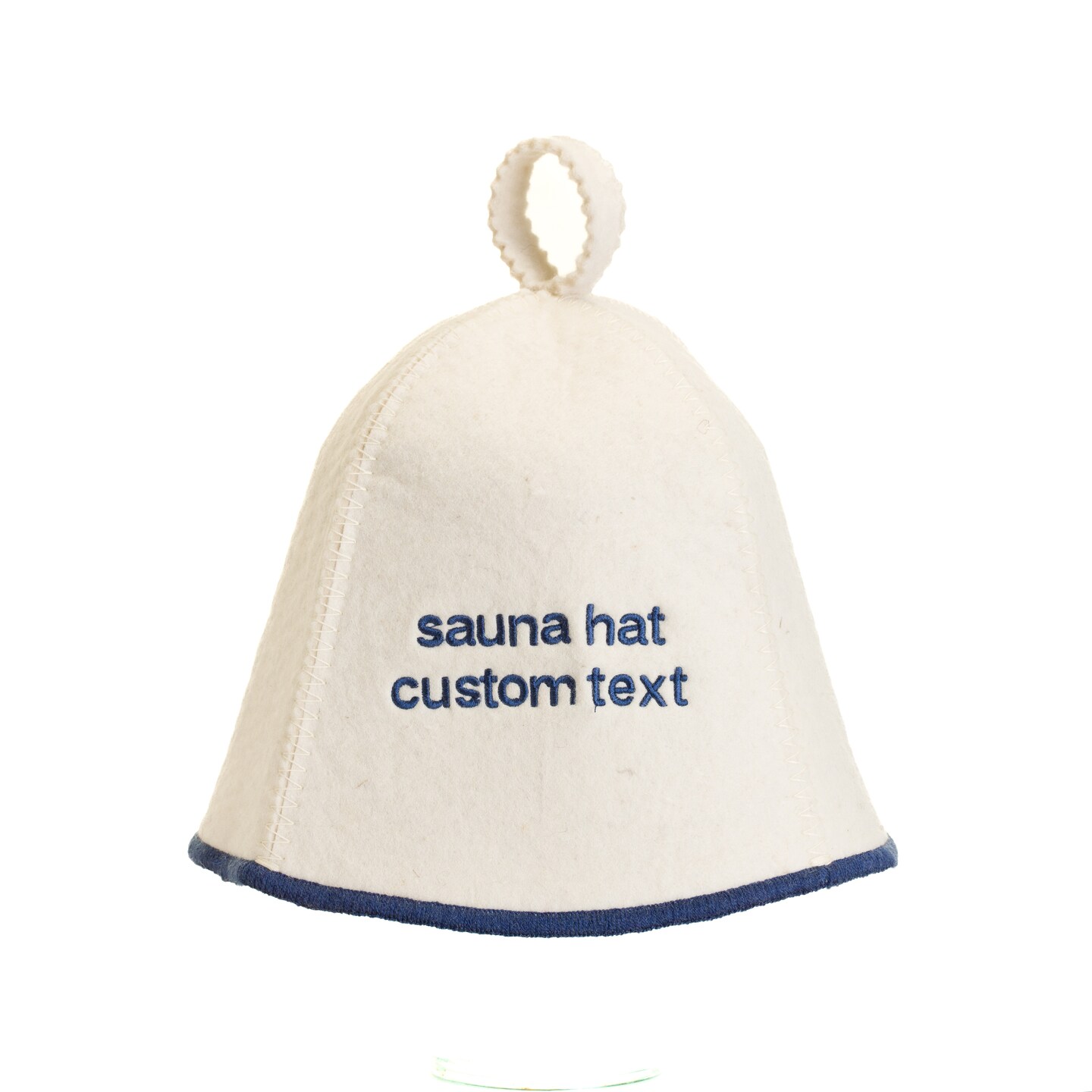 Custom sauna hat with your text embroidered, personalized sauna