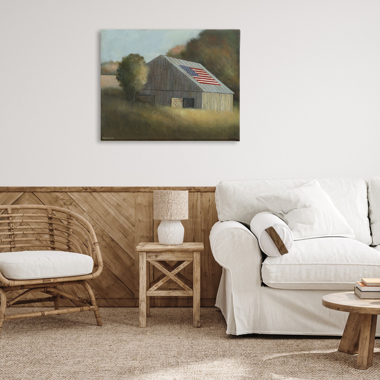 Stupell Industries Peaceful Americana Barn Canvas By David Swanagin