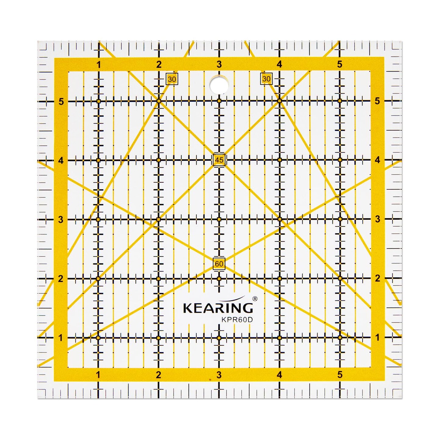 Kearing® Patchwork Quilting Ruler, Non-Slip Acrylic Sewing Ruler for Cutting Fabric, Quilting Square Ruler, Assorted Sizes