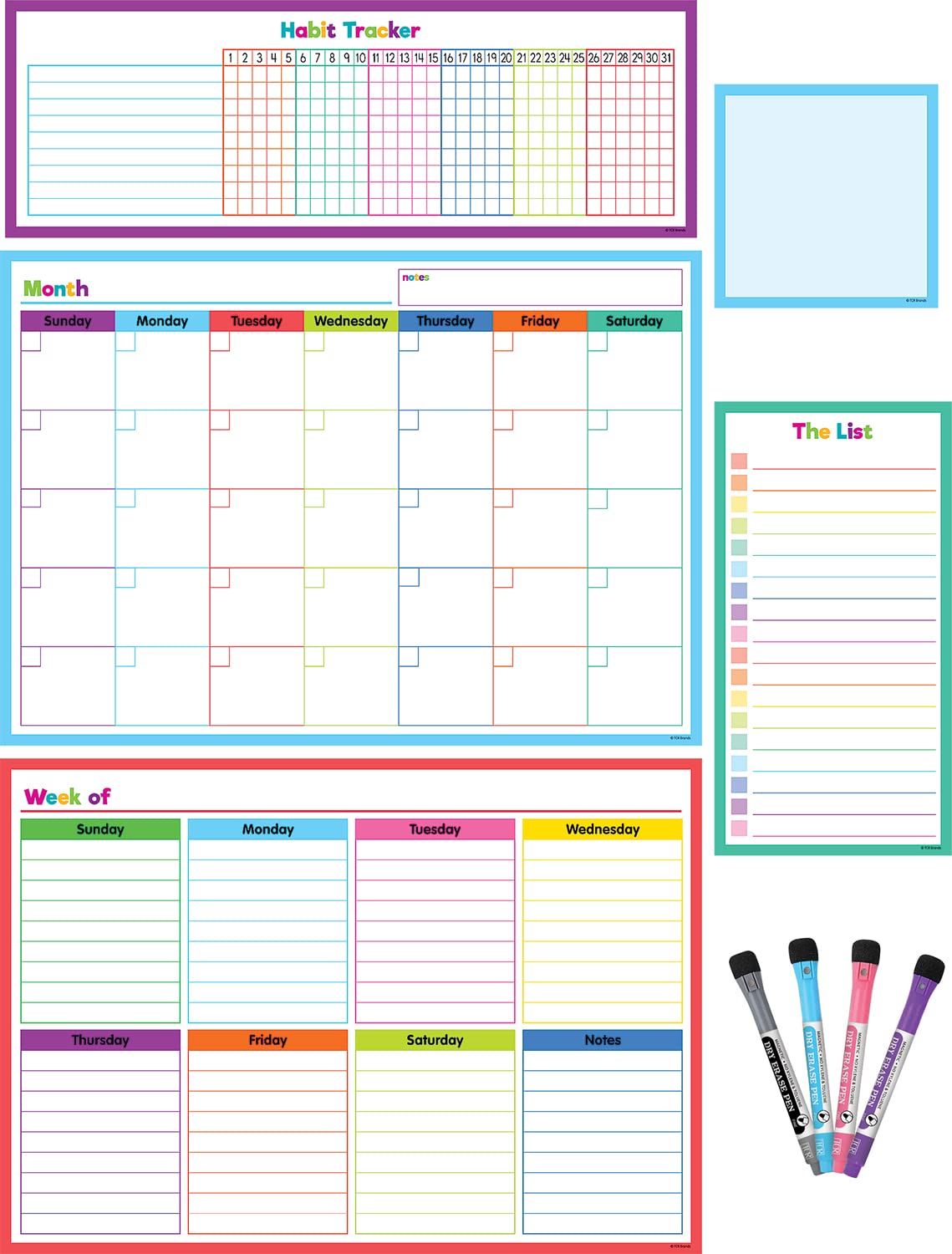COLORFUL DRY ERASE MAG CALENDAR SET Michaels