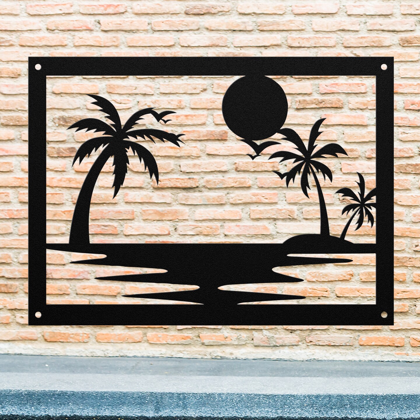Tropical Wall Art Metal Sign Poolside Hanging Decor Exterior Laser Cut  Metal Wall Art Decorative Beach House Patio Steel Outdoor Decoration |  MakerPlace by Michaels, image size:1080x1080
