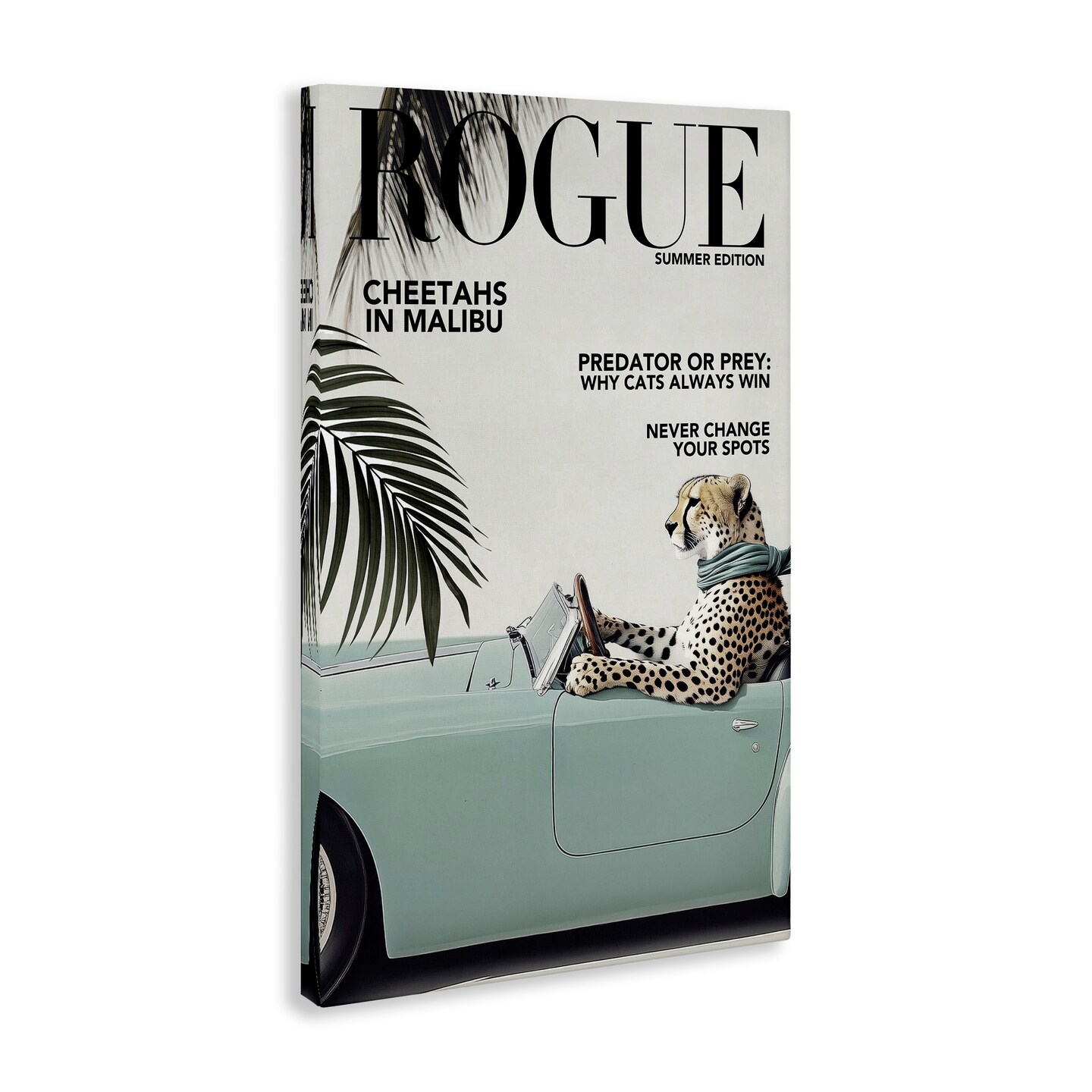 Stupell Industries Rogue Cheetah Magazine Canvas By Annabelle Hall