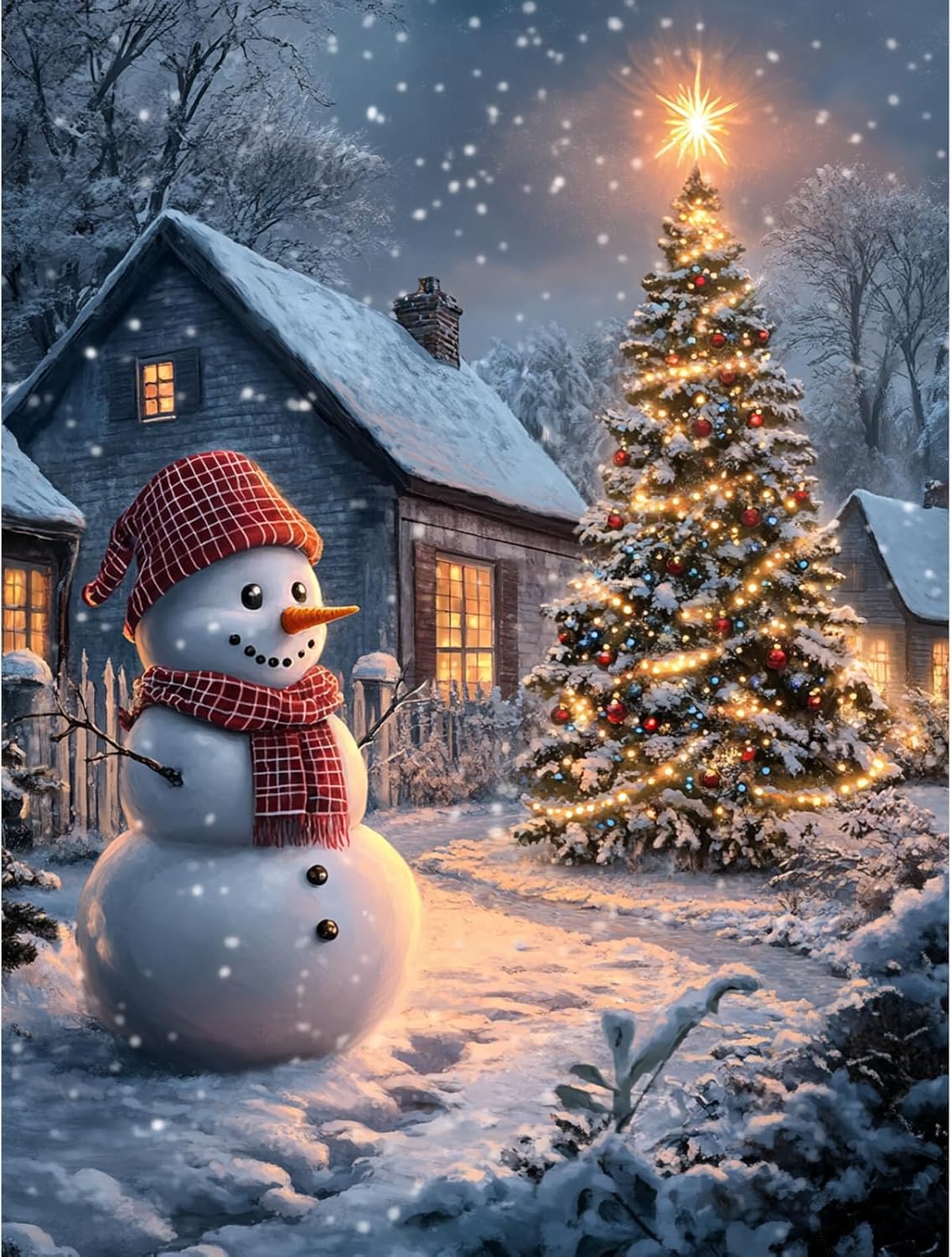 Diamond Art Kits for Adults Beginner, 5D Christmas Tree Diamond Painting Kits (12 x 16 in)