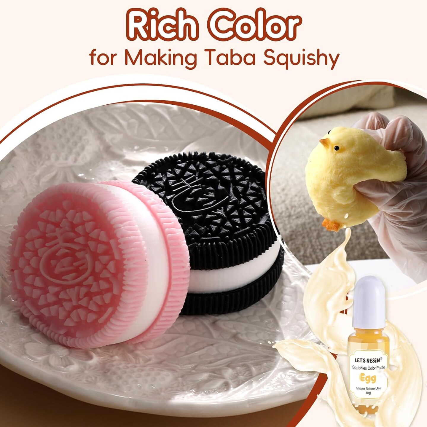 LET&#x27;S RESIN Silicone Pigment Dye for Taba Squishy, 16 Colors Opaque Pigment Paste for Silicone Rubber Mold Making, Vibrant Colorant for Squishy Maker Coloring