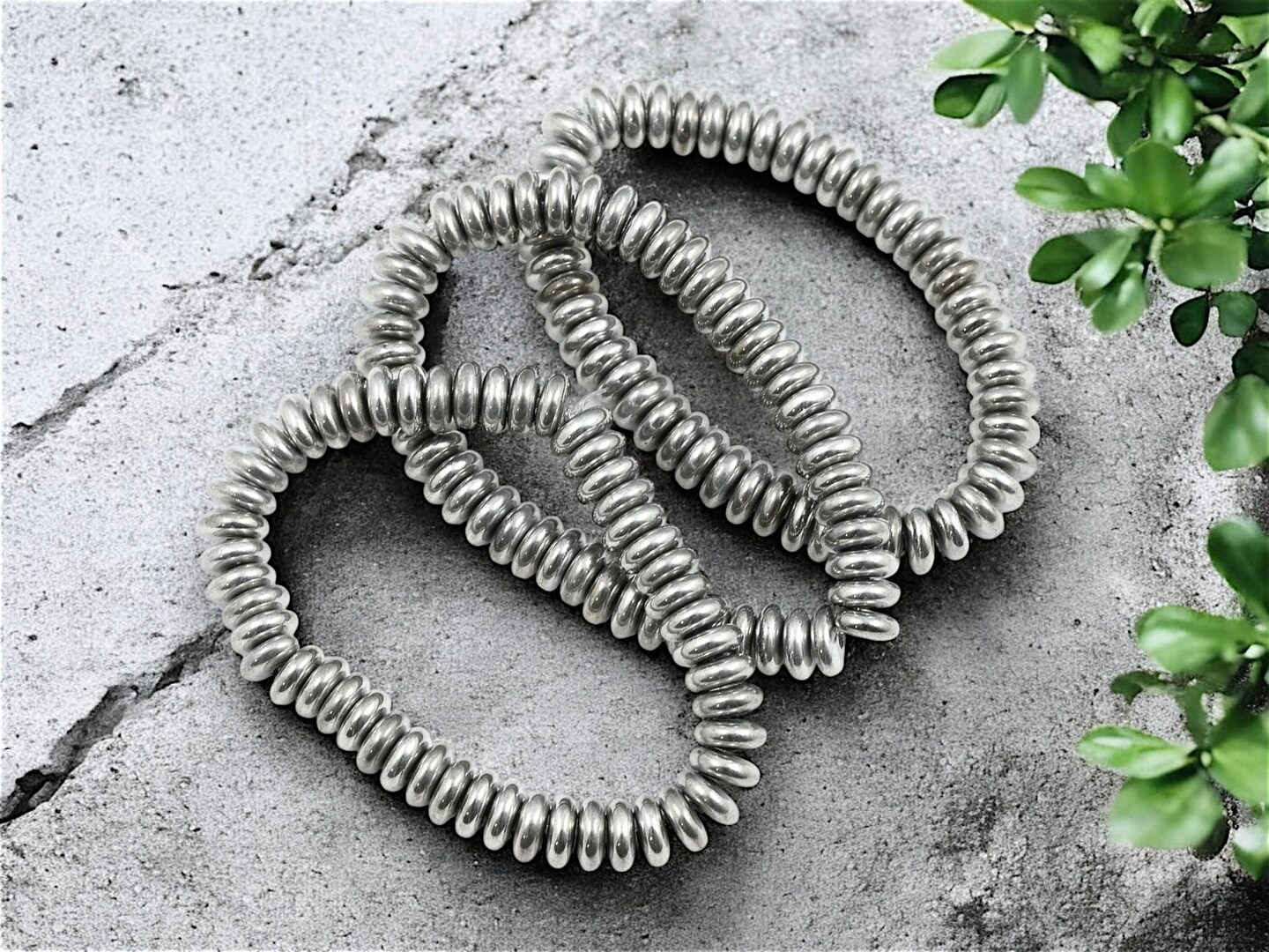 *50* 6x2mm Antique Silver Smooth Rondelle Beads
