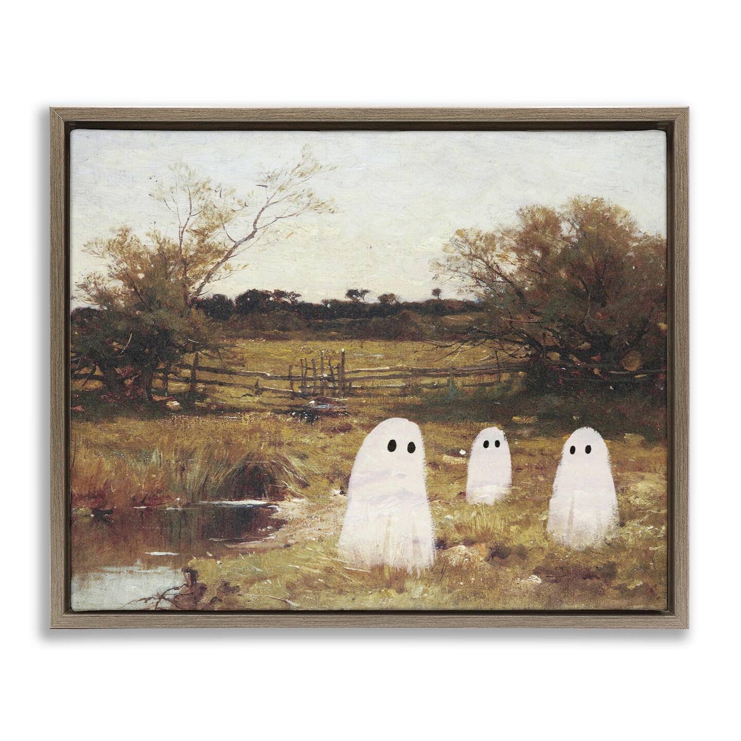 Stupell Industries Ghosts in Traditional Countryside Floating Frame By Victoria Barnes