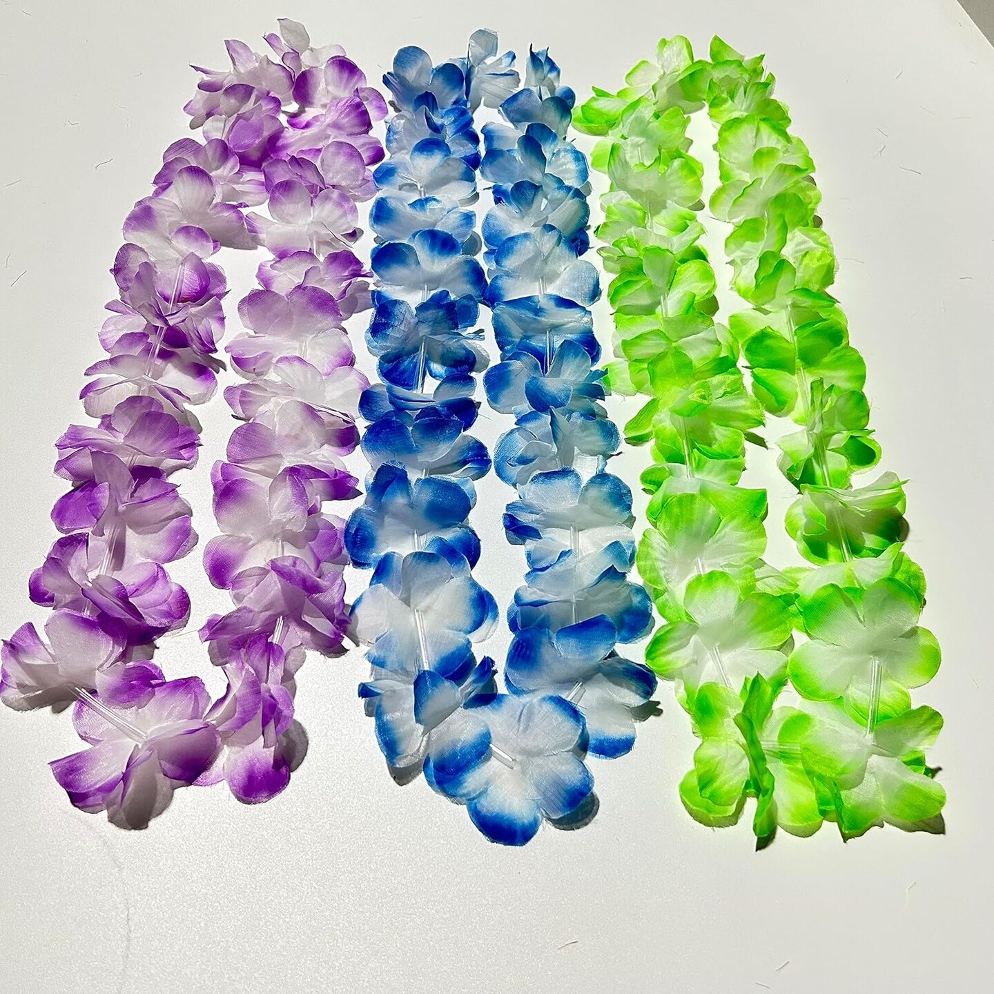 200pcs Hawaiian Necklace Silk Flower Leis for Beach Party Decors