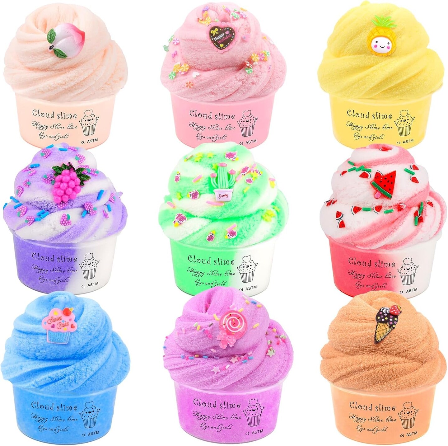 9 Pack Cloud Slime Kit